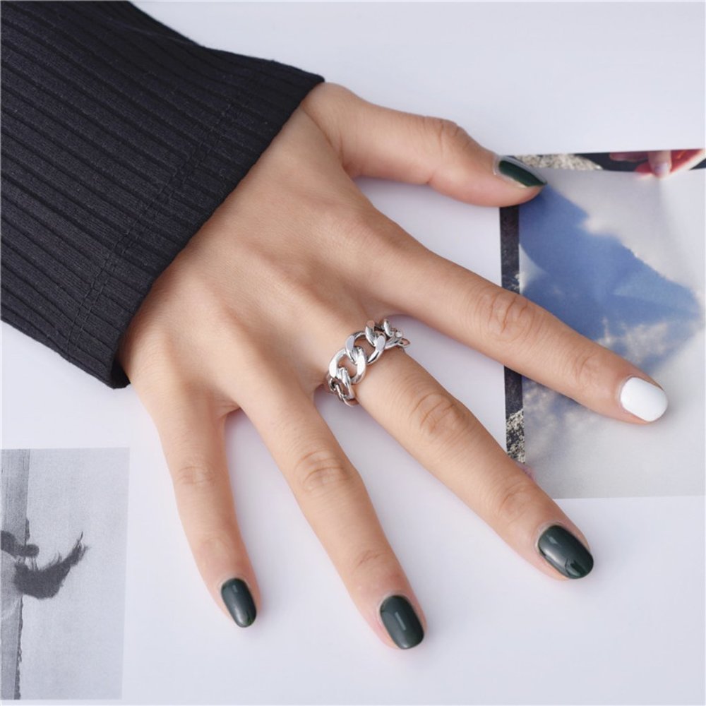 *NEW Gold/Sterling Silver Link Adjustable Ring - Picture 7 of 14